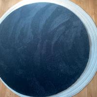 Tappeto Nero moderno rotondo 