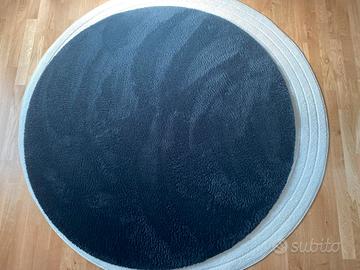 Tappeto Nero moderno rotondo 