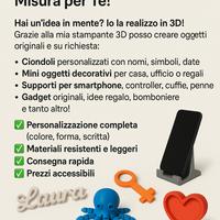Oggetti Unici Stampati in 3D - Personalizzati su M