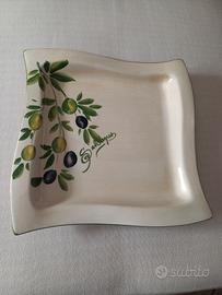 Piatto da Portata/centrotavola decoro olive