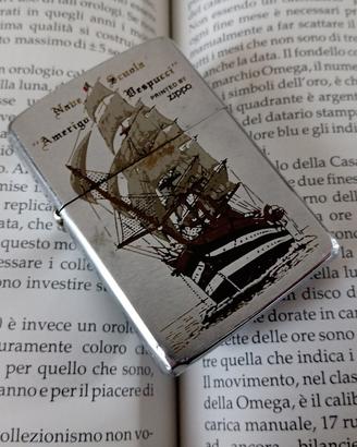 Accendino Zippo Amerigo Vespucci anni 90 vintage 