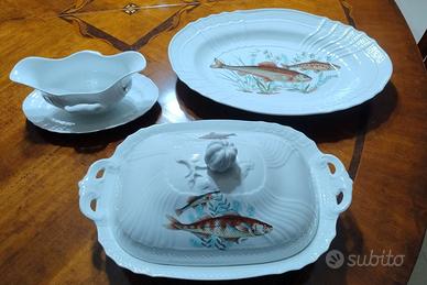 Servizio 12 piatti pesce Richard Ginori vintage