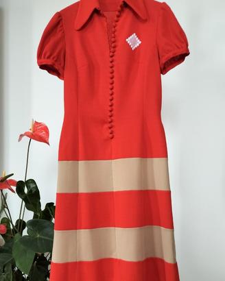 Abito rosso cerimonia originale vintage anni 60