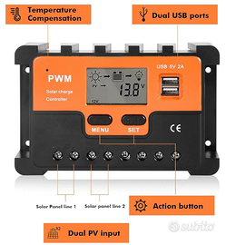 solar charge controller regolatore pannello solare