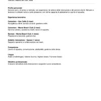 Cameriere / Barman giovane con esperienza