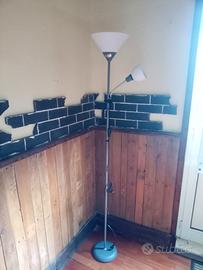 lampada piantana alogena a due luci