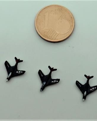 3 AEREI Grumma F9F COUGAR BLU MINIATURA 1:1250