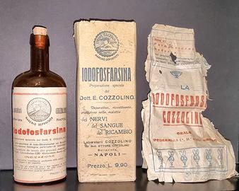Scatola Iodofosfarsina Dott E. Cozzolino primi'900