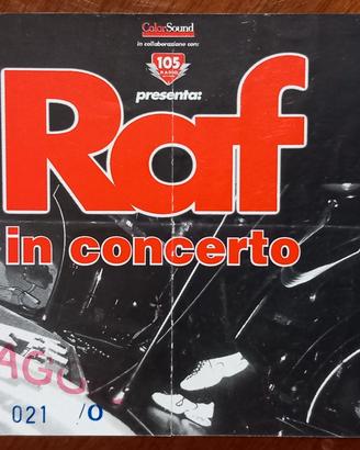 Biglietto concerto omaggio Raf Agrigento 1999 raro