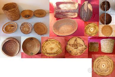 Cestini sardi in fibra di asfodelo, e altri