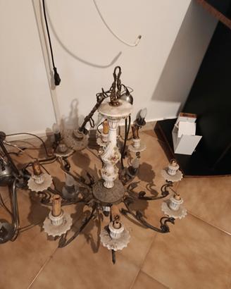 Lampadario ceramica Vintage