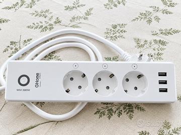 GHome Smart Multipresa 3 Prese Schuko + 3 USB