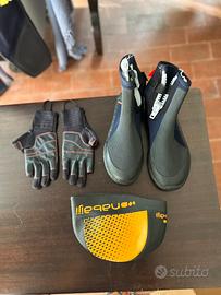 Stivaletti 37-38 guanti-cuffia vela /mare 12 anni