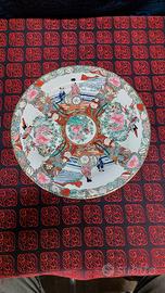 antico piatto cinese old chinese famille plate 