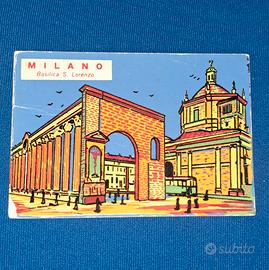 rara cartolina  milano vellutata 