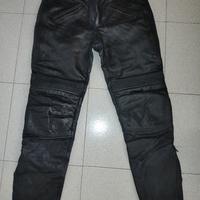 Pantaloni moto pelle retrò 