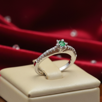 Anello Vertigo Smeraldo Diamanti