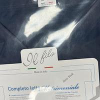 Completo letto matrimoniale blu