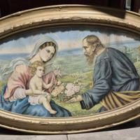 QUADRO STAMPA OVALE - SACRA FAMIGLIA