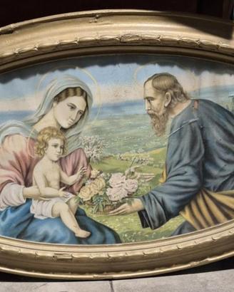 QUADRO STAMPA OVALE - SACRA FAMIGLIA