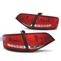 FANALI AUDI A4 B8 07-11 LIGHT BAR ROSSO CROMATO