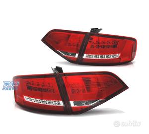 FANALI AUDI A4 B8 07-11 LIGHT BAR ROSSO CROMATO