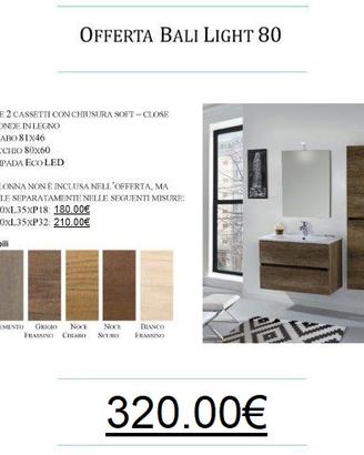 Mobile da bagno da 80 - Arredo bagno
