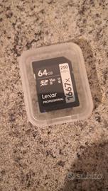 sd lexar memoria professional 64gb come nuova 