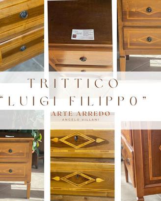 Trittico “Luigi Filippo” in noce nazionale