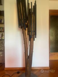 Lampada da terra in legno - Pezzo unico