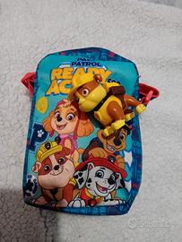 Paw Patrol tracolla +Rubble figure action omaggio 