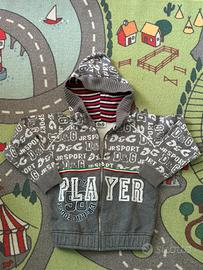 Felpa Dolce & Gabbana Grigia con cerniera 6 anni