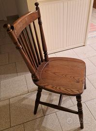 Sedia Vintage Legno Anni 80/90 Stile Scandinavo