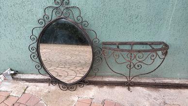 Specchio più consolle anni 60 