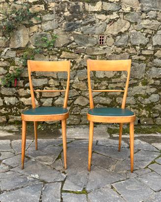 6 Sedie Vintage in legno Anni '50/'60
