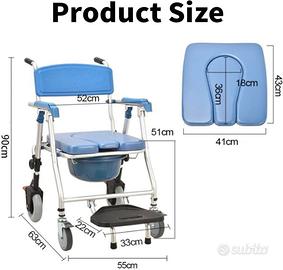 Sedia da Toilette Anziani - NUOVA ANCORA IMBALLATA