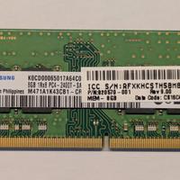 Banco RAM Samsung SoDimm 8GB DDR4 PC2400 Notebook