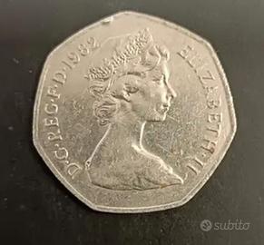 Moneta 50 Fifty Pence 1982