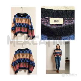 MAGLIONE D B YU MARR/ROSA/SABBIA FANTASIA GEOMETRI