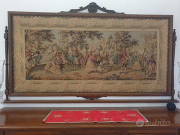 Antico Arazzo del 900 con Cornice LEGNO 