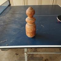 9 birilli in legno con palla di legno 