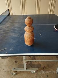 9 birilli in legno con palla di legno 