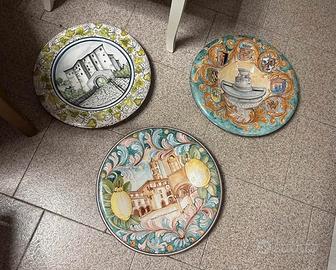 stupendi piatti grandi ceramica ascolana