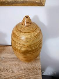 Vaso decorativo in bambù stratificato