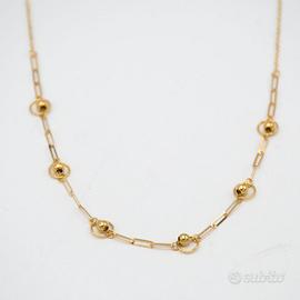 Collana in oro giallo 18 kt con palline A.383