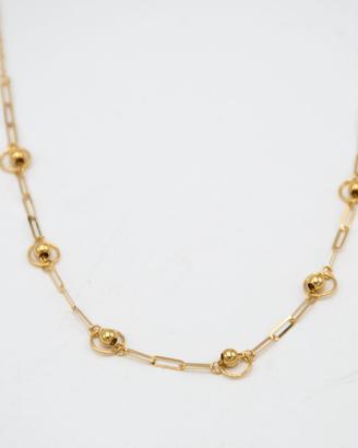 Collana in oro giallo 18 kt con palline A.383