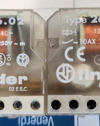 Relè finder 26.01  26.02  12Vac e 24Vac Nuovi