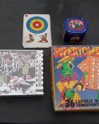 4 oggetti giochi vintage da collezione