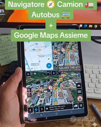 Navigatore 8" Android 16 4G per Camion e Bus Kit