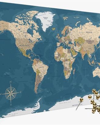 Mappa del mondo su tela